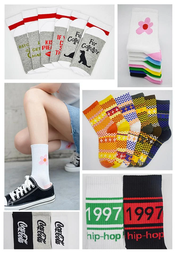 Factory Directly Fashion Cotton Sweat Absorption Sports Terry Socks Jacquard Embroidery Logo Custom Socks for Men and Women