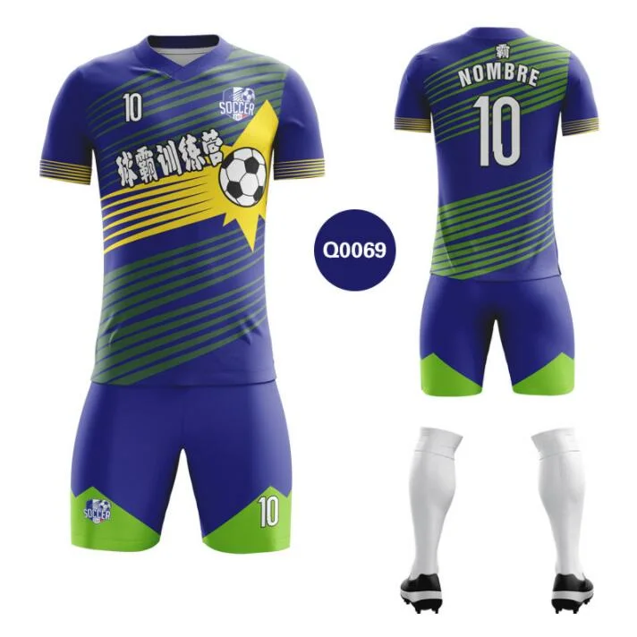 Full Sublimation Printed Team Training Uniform Sports Running Male T Shirts Shorts and Socks 3 in 1